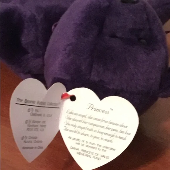 Princess Diana Commemorative Purple Plush Teddy Bear - Picture 5 of 7